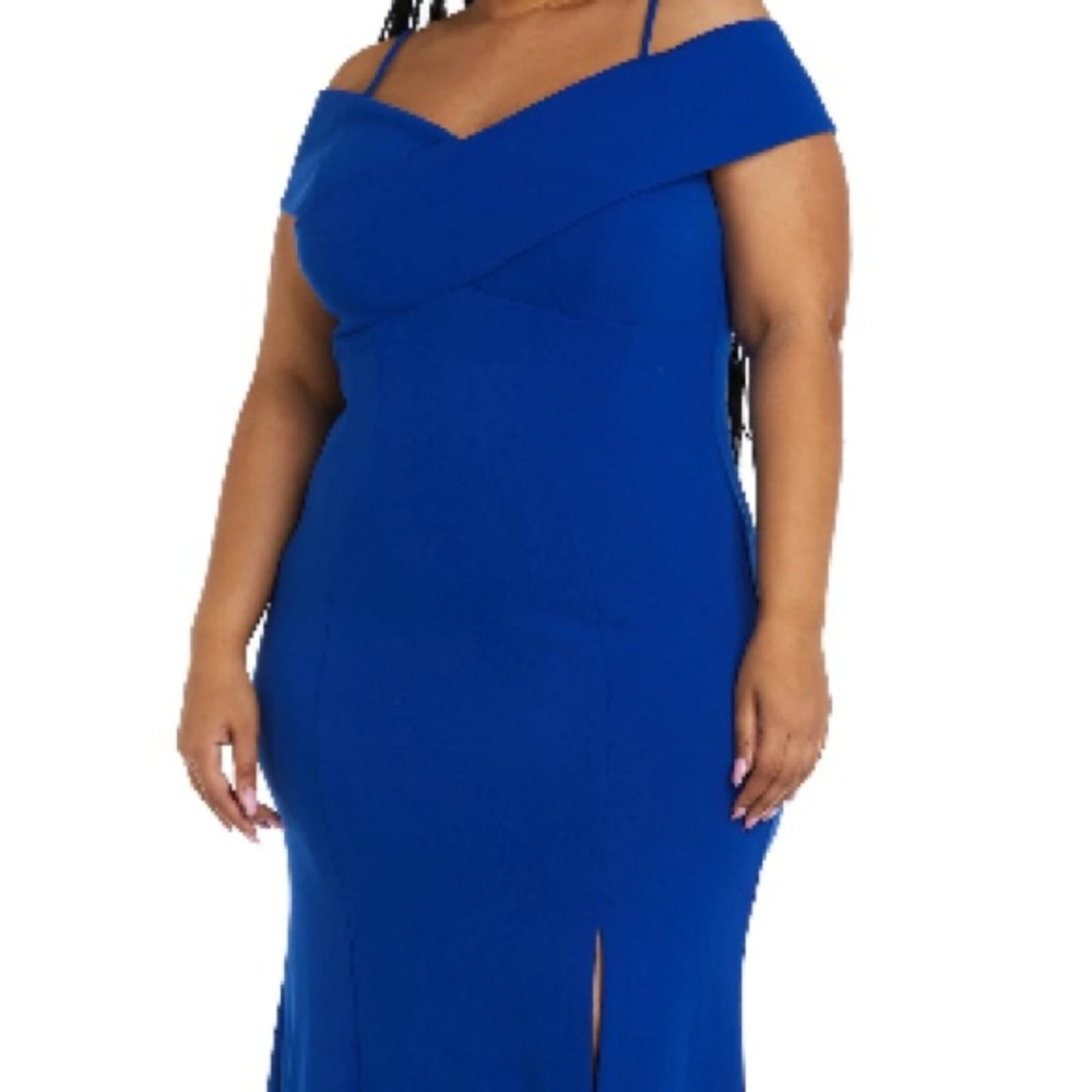 Nightway Plus Size Evening Gown - Royal Blue